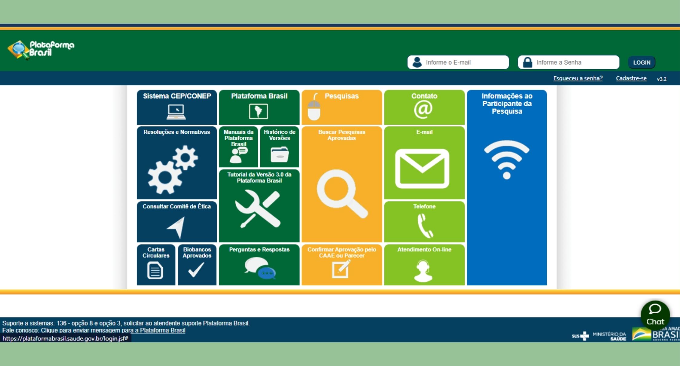 Conheça o Site da Plataforma Brasil